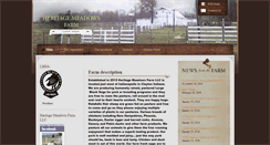 Desktop Screenshot of heritagemeadowsfarm.net